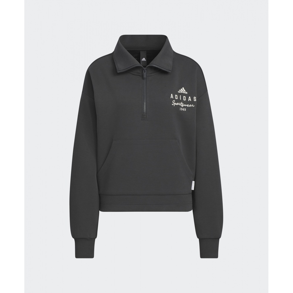 ADIDAS VERハーフハウススウェットシャツ - ブラック/IS7413