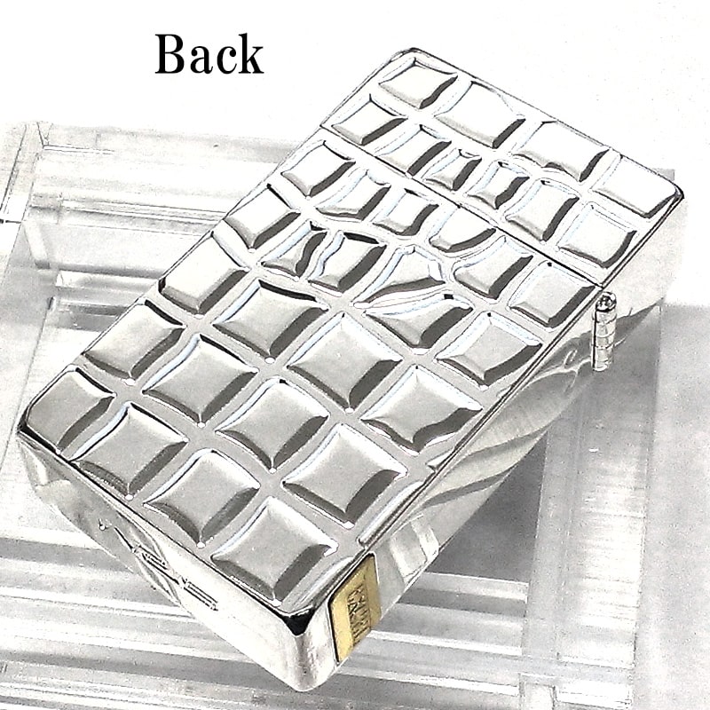 ガスライター サロメ クロコダイル シルバー 50ミクロン SAROME 訳あり特価 ターボ EXCEL 銀 スパイラルサーキュラーフレイム おしゃれ 両面加工 彫刻 SRM 廃盤品 絶版 アウトドア