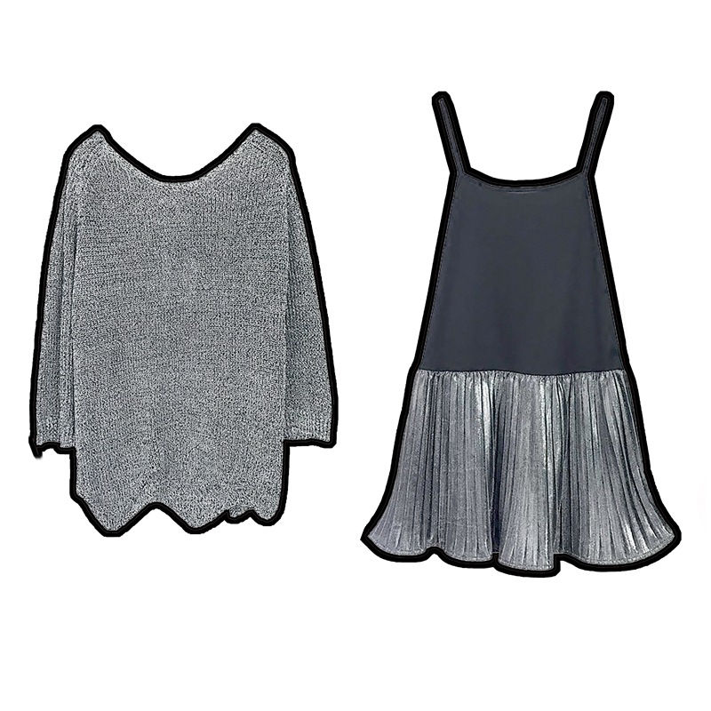 ニット キャミワンピース セットアップ セーター フレアワンピース ミニ ミニ丈 袖あり 長袖 Vネック フレア プリーツ 2点セット ツーピース かわいい 大人可愛い きれいめ シンプル カジュアル