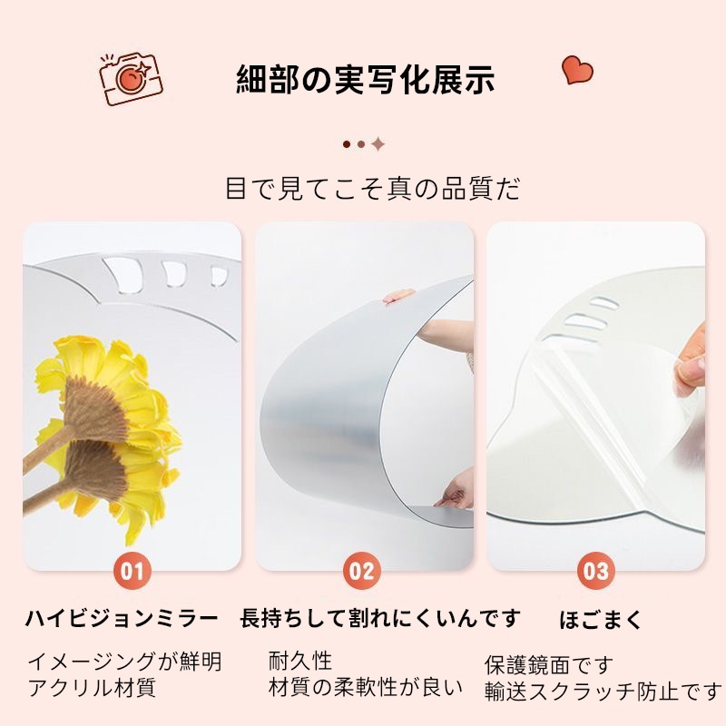 【本日限定】話題沸騰【ミニマルで軽量！どこでも貼れる】 鏡 全身鏡 玄関鏡 割れない 貼る セット アクリル ミラー 飛散防止 二次災害防止 ケガ防止 穴あけ不要 賃貸OK 貼付け可能