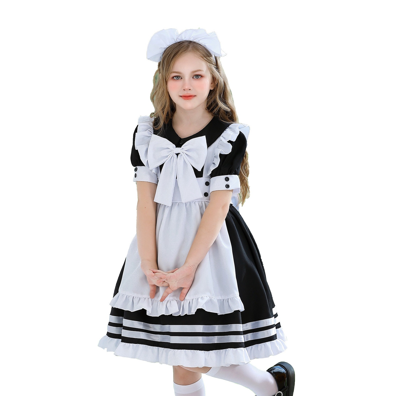 ハロウィン子供用コスチューム黒メイド服ロリータ子供服ロリータドレスプリンセスガールロリータ