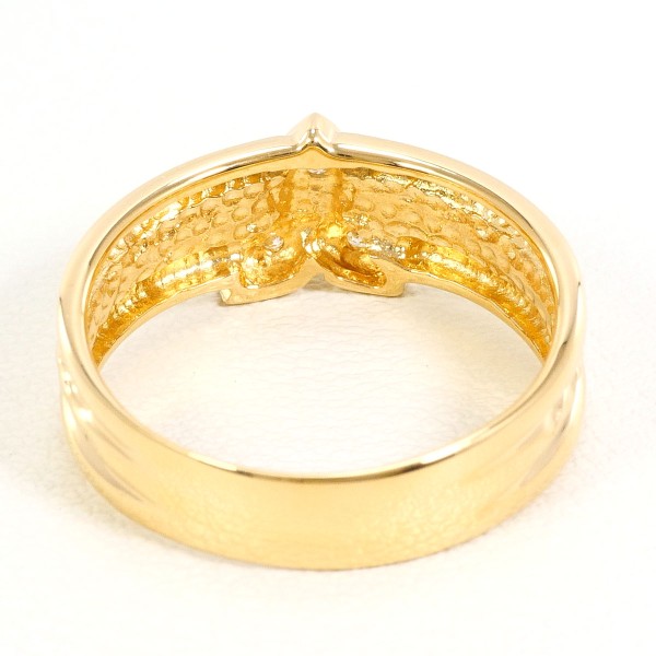 K18 18金 YG イエローゴールド リング 指輪 12号 ダイヤ 0.03 ジュエリー 中古 K18 18金 YG イエローゴールド リング 指輪 12号 ダイヤ 0.03 ジュエリー 中古