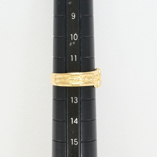 K18 18金 YG イエローゴールド リング 指輪 12号 ダイヤ 0.03 ジュエリー 中古 K18 18金 YG イエローゴールド リング 指輪 12号 ダイヤ 0.03 ジュエリー 中古
