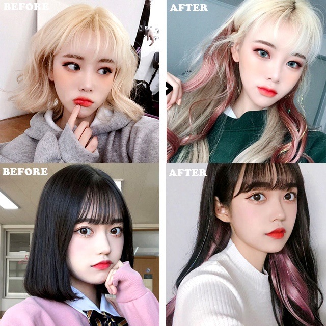 ウィッグ エクステ ワンタッチエクステ グリッター 4ピース (グレース素材)WIG 簡単着用 自然 金髪 ファッションウィッグ デイリーウィッグ ヘアスタイル ウェーブ アイドル コスプレ
