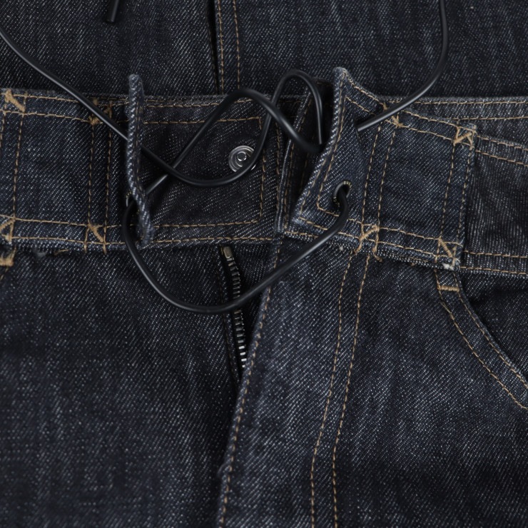 超美品 GUCCI グッチ スカート 091768 スカート 表記サイズ 40 コットンデニム ブラック タイト ひざ丈スカート ジーンズ 本物保証 中古