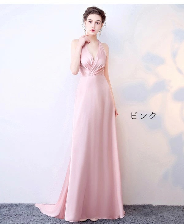 ドレス 大人 ピアノ 発表会 ロングドレス 演奏会 演奏会用ドレス ピアノ発表会 結婚式 高校生 パーティードレス 演奏会ドレス 母親 コンクール イブニングドレス ロング サテン ツヤあり 光沢 涼