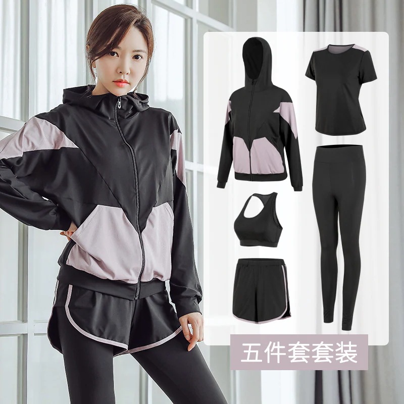 ヨガウェア上下セット エクササイズトレーニングウェアランニングウェア アウター 上下セット ウェアレディース スポーツ ヨガウェア 5点セット】 【人気商品 ヨガウェア上下セット エクササイズトレーニングウェアランニングウェア アウター 上下セット ウェアレディース スポーツ ヨガウェア 5点セット】 【人気商品
