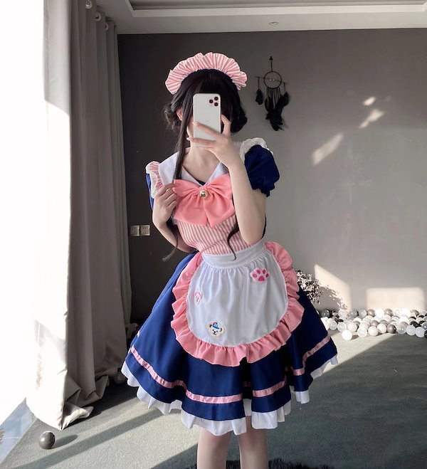 Qoo10] 二次元メイド服 に化粧 複数選択 かわい