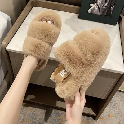 Qoo10] 【本日限定】ファーサンダル 厚底 5CM