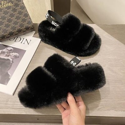 Qoo10] 【本日限定】ファーサンダル 厚底 5CM