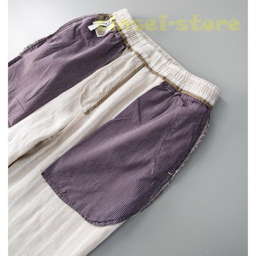 新モデル発売 リネンパンツ メンズ イージーパンツ 麻 ストライプ テーパードパンツ カジュアルパンツ 亜麻 ボトムス 夏 薄手 利用可能なポイント 新モデル発売 リネンパンツ メンズ イージーパンツ 麻 ストライプ テーパードパンツ カジュアルパンツ 亜麻 ボトムス 夏 薄手 利用可能なポイント