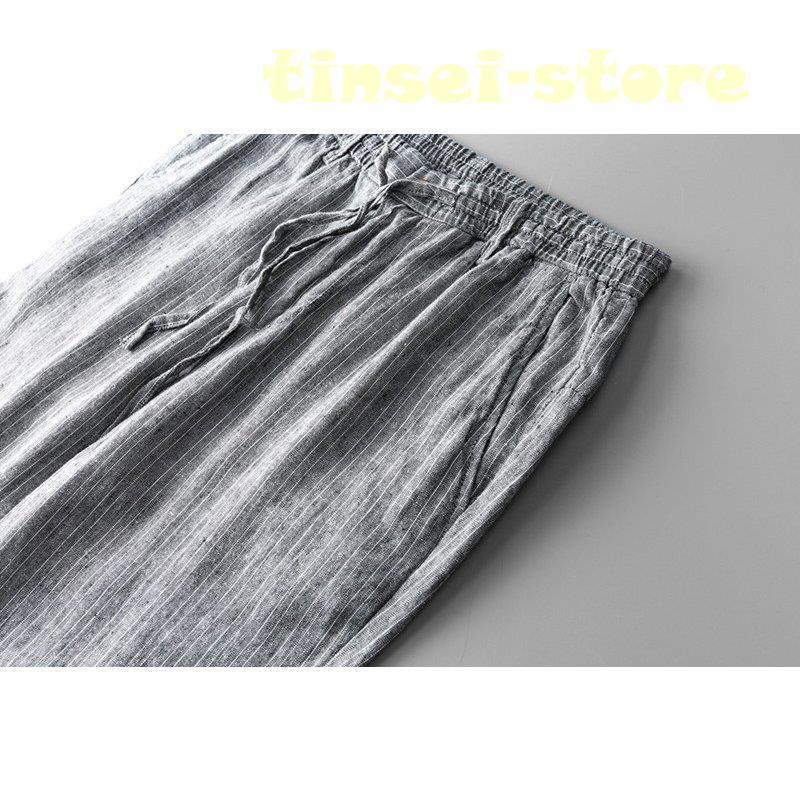 新モデル発売 リネンパンツ メンズ イージーパンツ 麻 ストライプ テーパードパンツ カジュアルパンツ 亜麻 ボトムス 夏 薄手 利用可能なポイント 新モデル発売 リネンパンツ メンズ イージーパンツ 麻 ストライプ テーパードパンツ カジュアルパンツ 亜麻 ボトムス 夏 薄手 利用可能なポイント