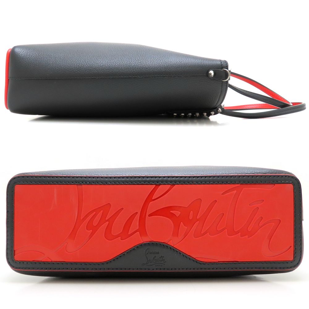 CABATA N/S カバタ 3205221 ハンドバッグ スパイクスタッズ 2Way レザー ブラック レッド/352563【中古】 CABATA N/S カバタ 3205221 ハンドバッグ スパイクスタッズ 2Way レザー ブラック レッド/352563【中古】