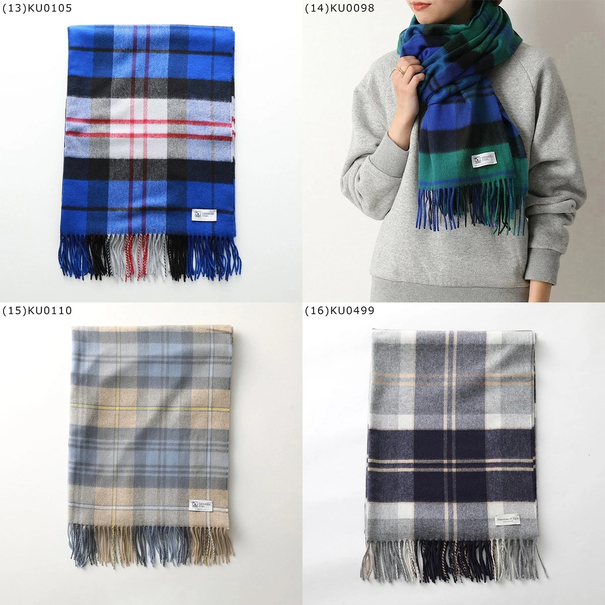 JOHNSTONS OF ELGIN ジョンストンズ マフラー WA56 レディース カシミヤ 大判 ストール チェック柄 wa000056 カラー20色 JOHNSTONS OF ELGIN ジョンストンズ マフラー WA56 レディース カシミヤ 大判 ストール チェック柄 wa000056 カラー20色