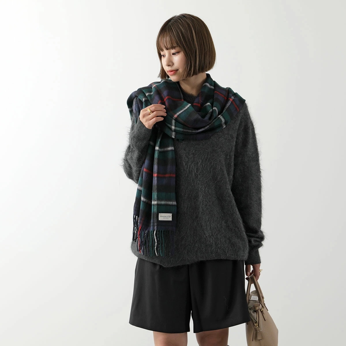 JOHNSTONS OF ELGIN ジョンストンズ マフラー WA56 レディース カシミヤ 大判 ストール チェック柄 wa000056 カラー20色 JOHNSTONS OF ELGIN ジョンストンズ マフラー WA56 レディース カシミヤ 大判 ストール チェック柄 wa000056 カラー20色