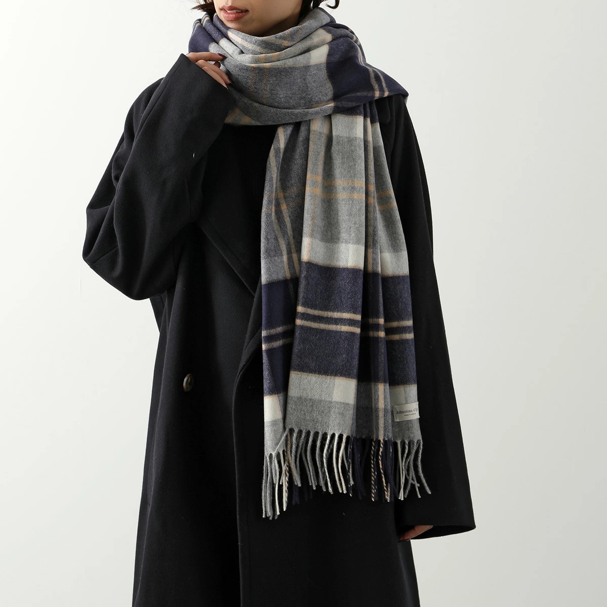 JOHNSTONS OF ELGIN ジョンストンズ マフラー WA56 レディース カシミヤ 大判 ストール チェック柄 wa000056 カラー20色 JOHNSTONS OF ELGIN ジョンストンズ マフラー WA56 レディース カシミヤ 大判 ストール チェック柄 wa000056 カラー20色