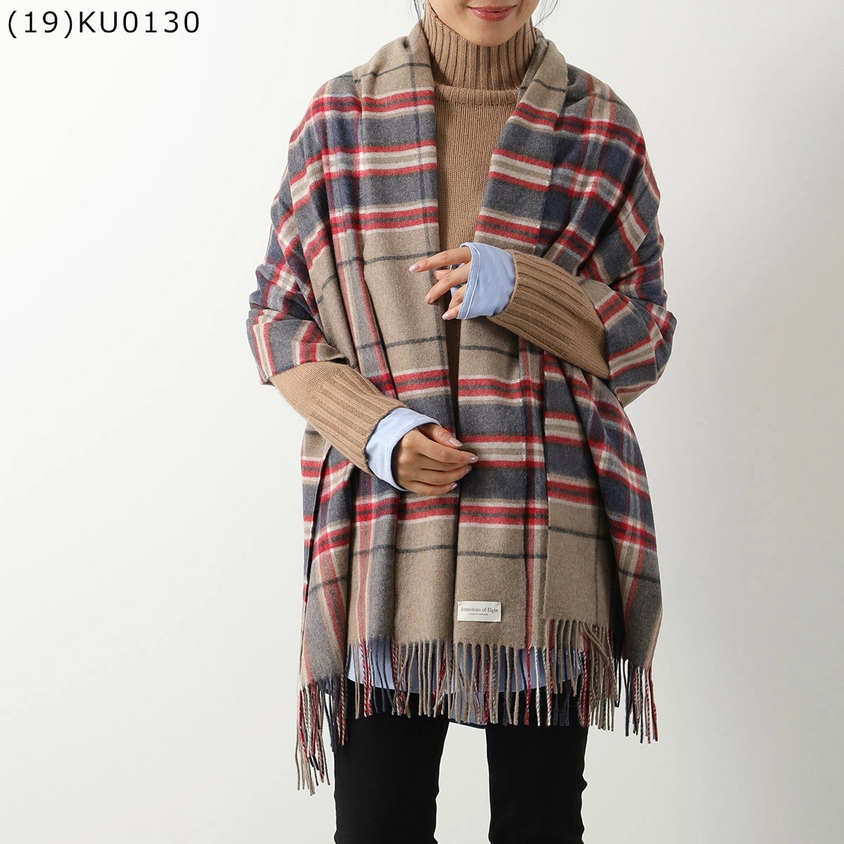 JOHNSTONS OF ELGIN ジョンストンズ マフラー WA56 レディース カシミヤ 大判 ストール チェック柄 wa000056 カラー20色 JOHNSTONS OF ELGIN ジョンストンズ マフラー WA56 レディース カシミヤ 大判 ストール チェック柄 wa000056 カラー20色