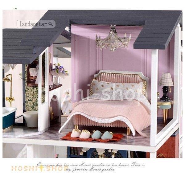 ドールハウス ミニチュア 部屋組み立てキット 別荘 手作りキット 誕生日プレゼント ミニチュアコレクション チュアハウス モデル 知育玩具