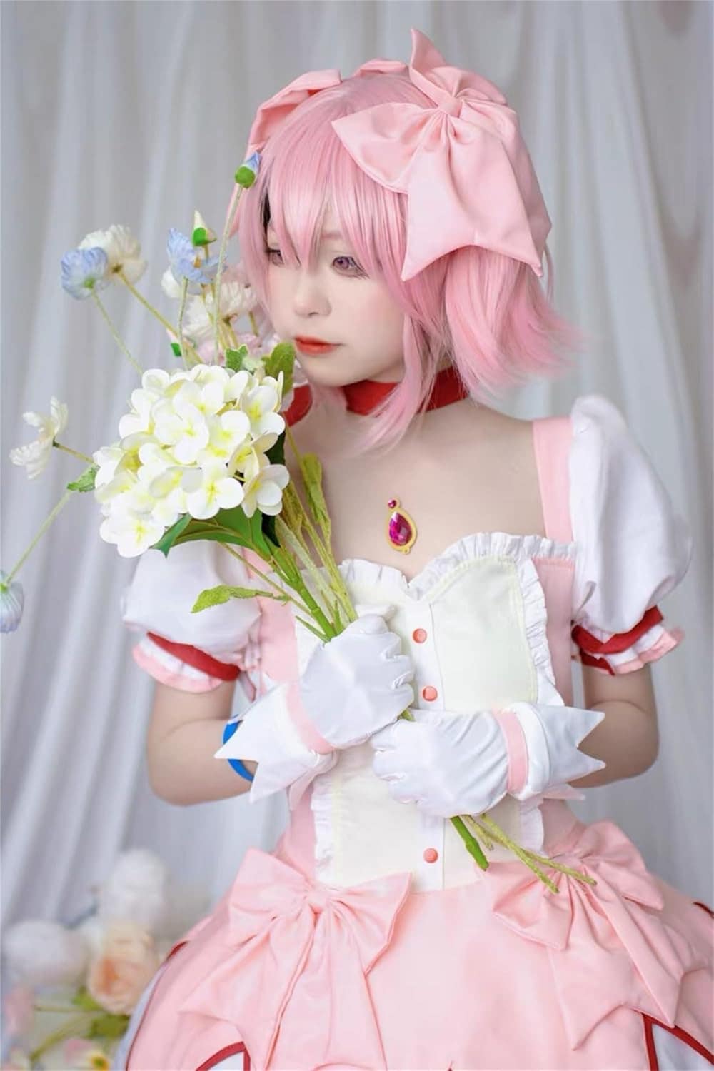 魔法少女まどかマギカ コスプレ衣装 鹿目まどか コスチューム ウィッグ 靴 道具追加可能 舞台装 演出服 文化祭 イベント 撮影 パーティー 魔法少女まどかマギカ コスプレ衣装 鹿目まどか コスチューム ウィッグ 靴 道具追加可能 舞台装 演出服 文化祭 イベント 撮影 パーティー