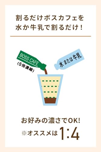 サントリー 割るだけボスカフェ 甘さ控えめ 濃縮 液体 コーヒー 340ml ×24本