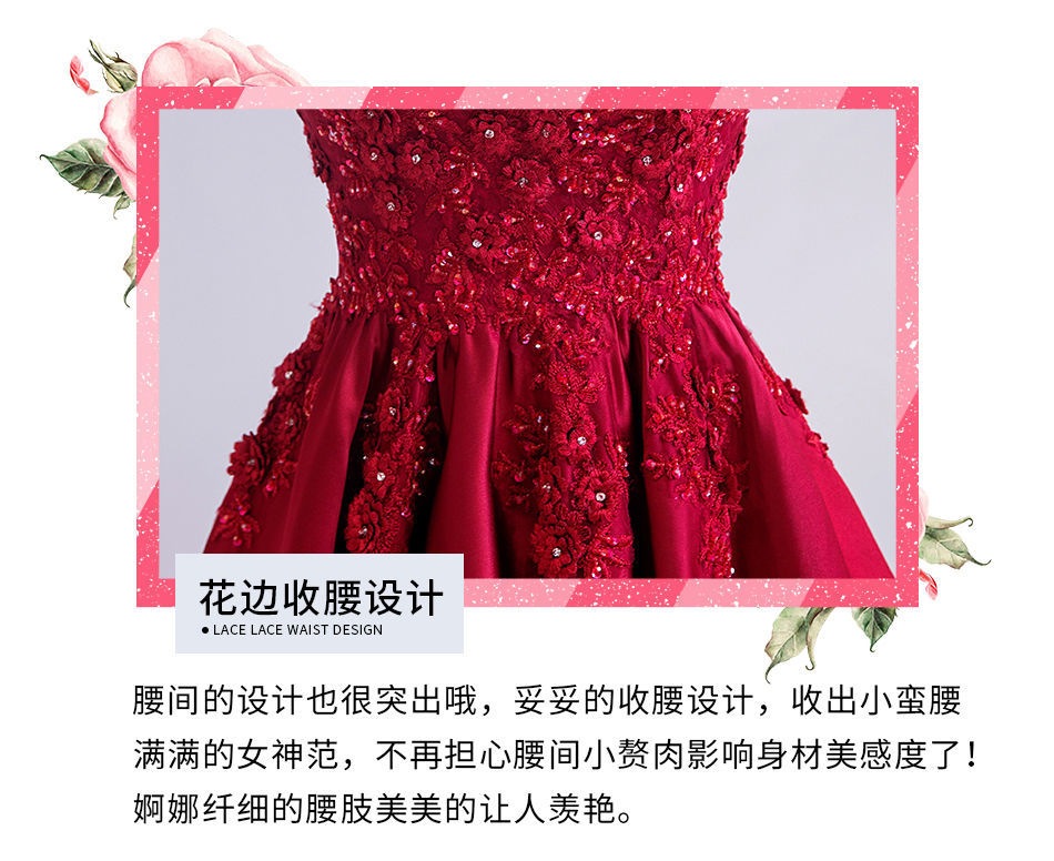 花嫁結婚式婚約ウェアワンショルダー2025イブニングドレスロングホストドレスバーガンディ ウェディングドレス 花嫁結婚式婚約ウェアワンショルダー2025イブニングドレスロングホストドレスバーガンディ ウェディングドレス