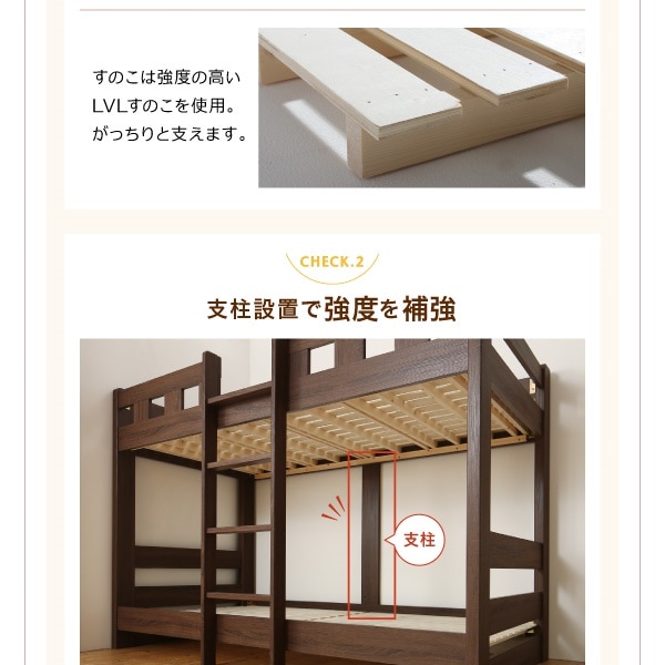 ベッド コンパクト頑丈2段ベッ... : 寝具・ベッド・マットレス シングル 新品NEW