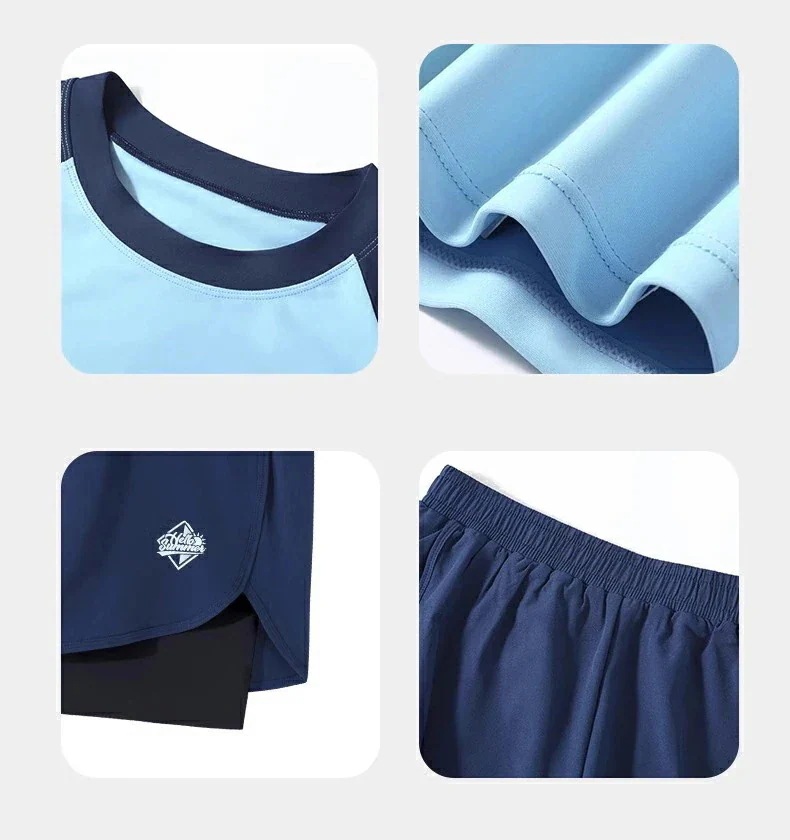 上下セット 長袖 2点セット 水陸両用 水泳 体型カバー ラッシュガード UVカット ス サーフパンツ 紫外線対策 ビーチ メンズ 【7月の新作特典】水着 インナータイツ フィットネス スポーツウェア 上下セット 長袖 2点セット 水陸両用 水泳 体型カバー ラッシュガード UVカット ス サーフパンツ 紫外線対策 ビーチ メンズ 【7月の新作特典】水着 インナータイツ フィットネス スポーツウェア