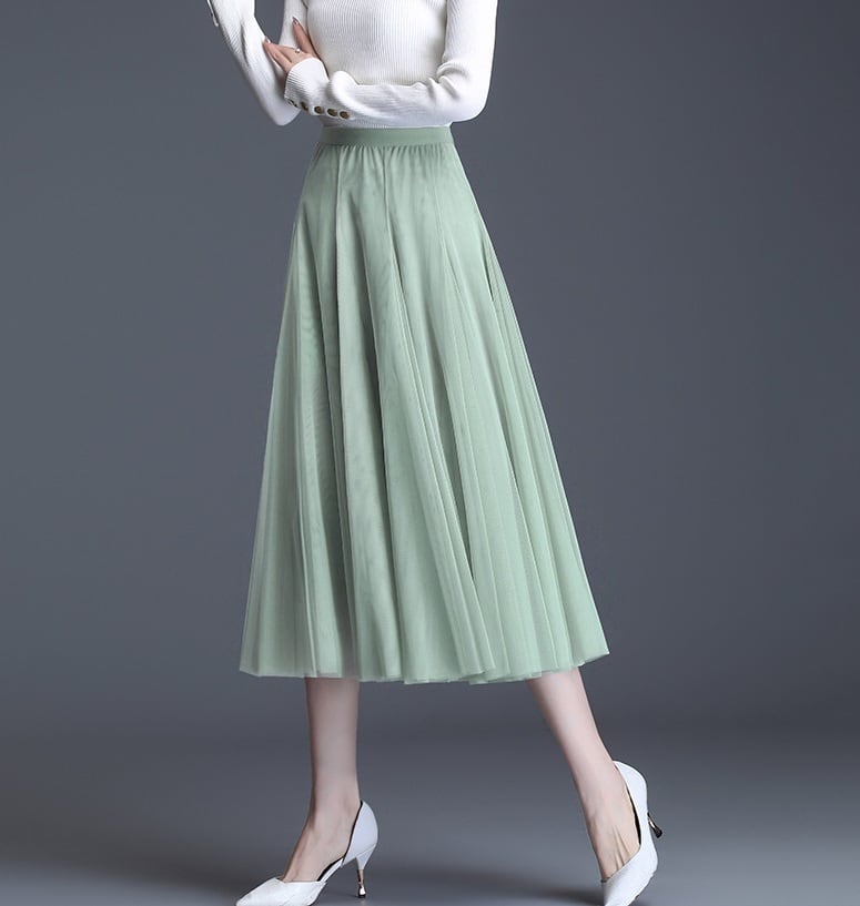 スカート ボトムス ロングスカート フレアスカート チュールスカート 膝下 ミモレ ミモレ丈 ロング ロング丈 フレア チュール かわいい 大人可愛い きれいめ シンプル カジュアル 大人 lbot0