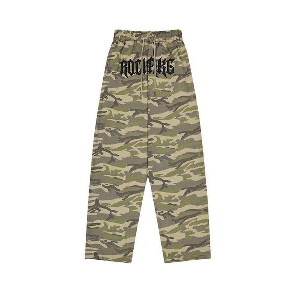 ★LE SSERAFIM サクラ★ROCKCAKE★Camo l Graphics Pants ☆LE SSERAFIM サクラ☆ROCKCAKE☆Camo Metal Graphics Pants
