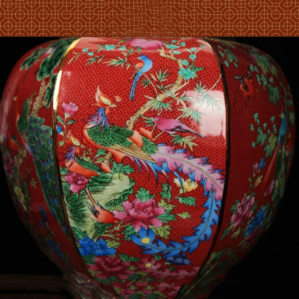 パステルとエナメル花動物六角花瓶 景徳鎮 陶磁器 装飾品 工芸品 美術品 置物 パステルとエナメル花動物六角花瓶 景徳鎮 陶磁器 装飾品 工芸品