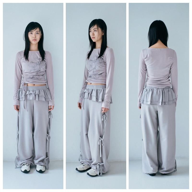 hugyourskin boatneck shirring tee