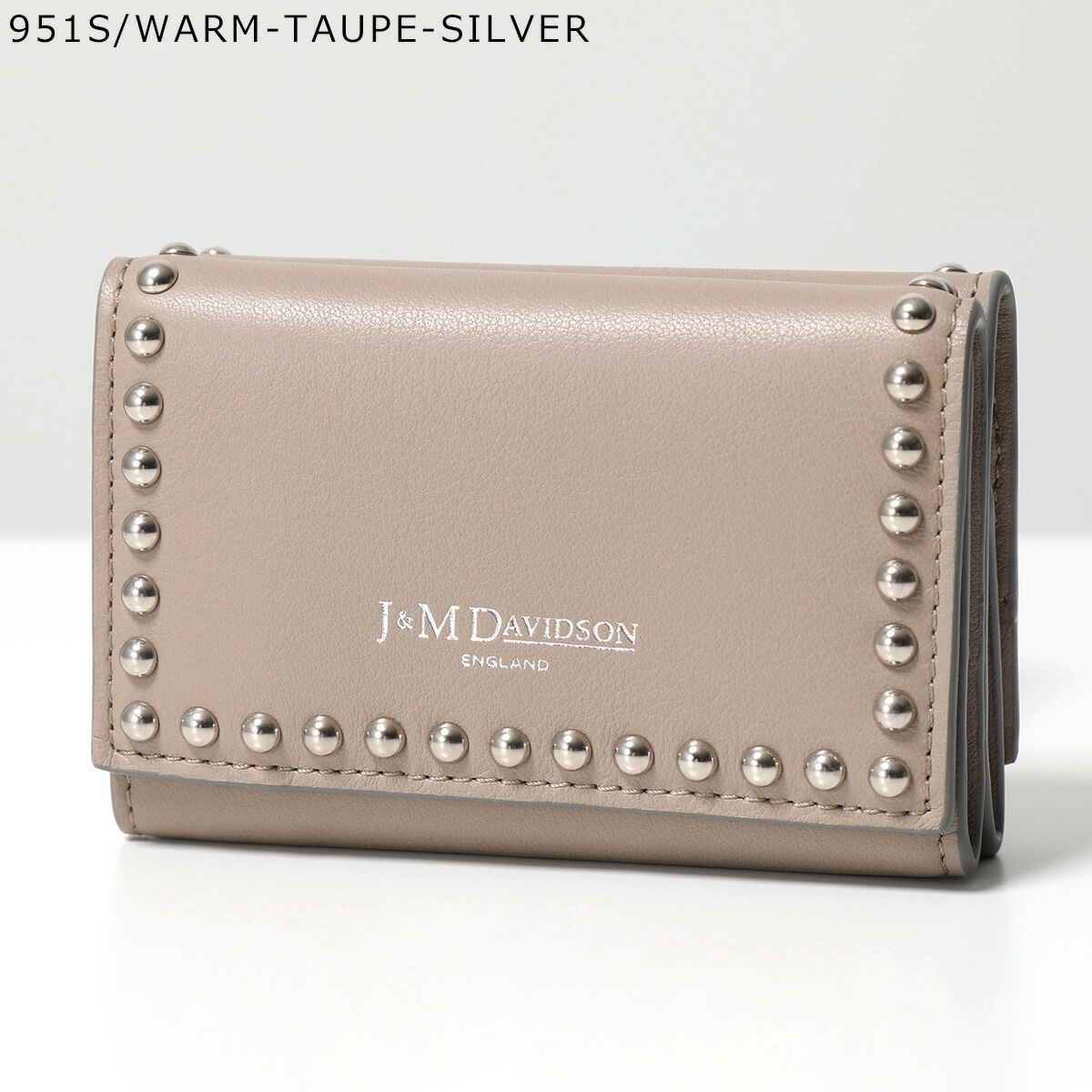 J&M DAVIDSON 三つ折り財布 FOLD WALLET WITH STUDS SFLW-1XX SFLW-1BC SCXX MCXX レディース レザー スタッズ ミニ財布 豆財布 カラー14 J&M DAVIDSON 三つ折り財布 FOLD WALLET WITH STUDS SFLW-1XX SFLW-1BC SCXX MCXX レディース レザー スタッズ ミニ財布 豆財布 カラー14