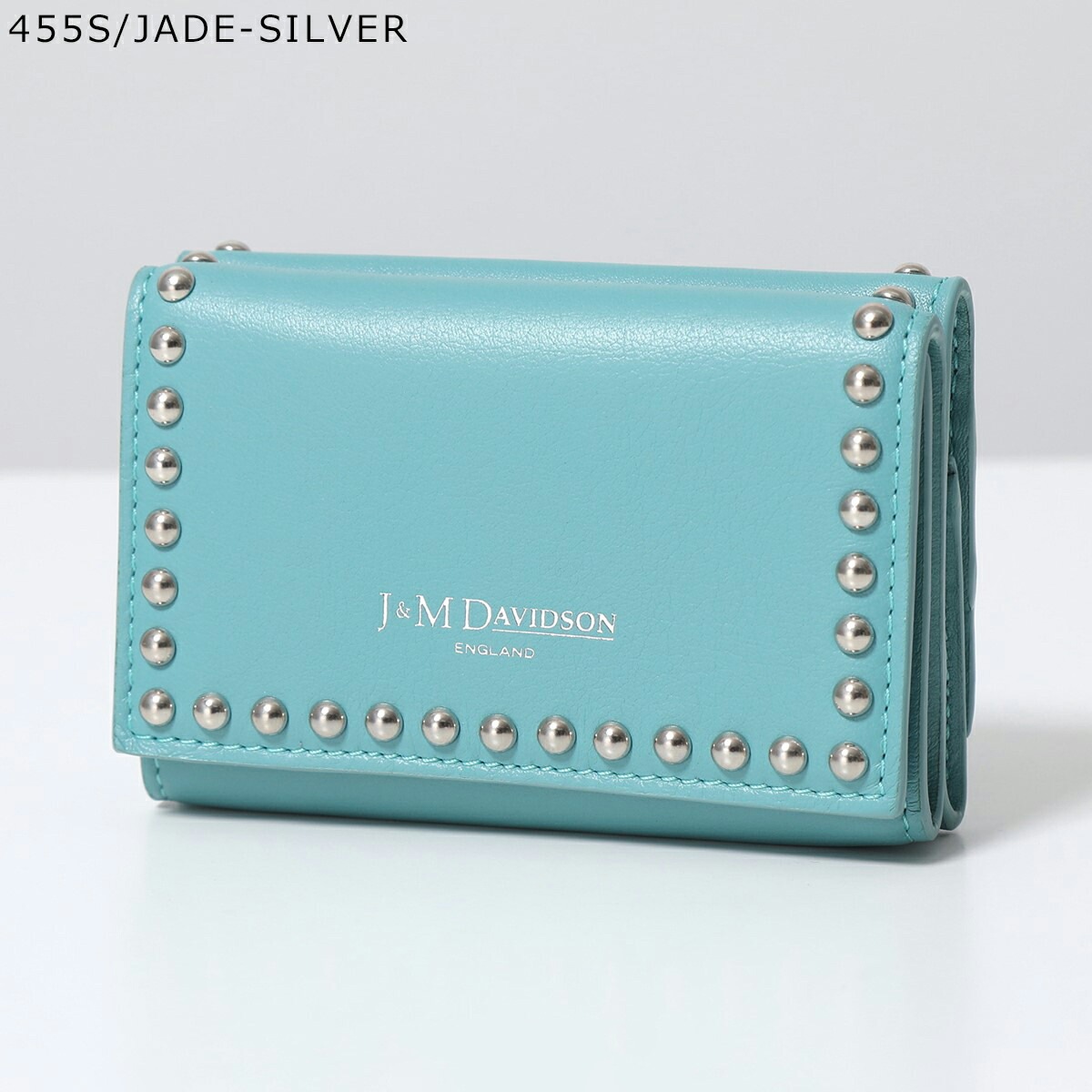 J&M DAVIDSON 三つ折り財布 FOLD WALLET WITH STUDS SFLW-1XX SFLW-1BC SCXX MCXX レディース レザー スタッズ ミニ財布 豆財布 カラー14 J&M DAVIDSON 三つ折り財布 FOLD WALLET WITH STUDS SFLW-1XX SFLW-1BC SCXX MCXX レディース レザー スタッズ ミニ財布 豆財布 カラー14