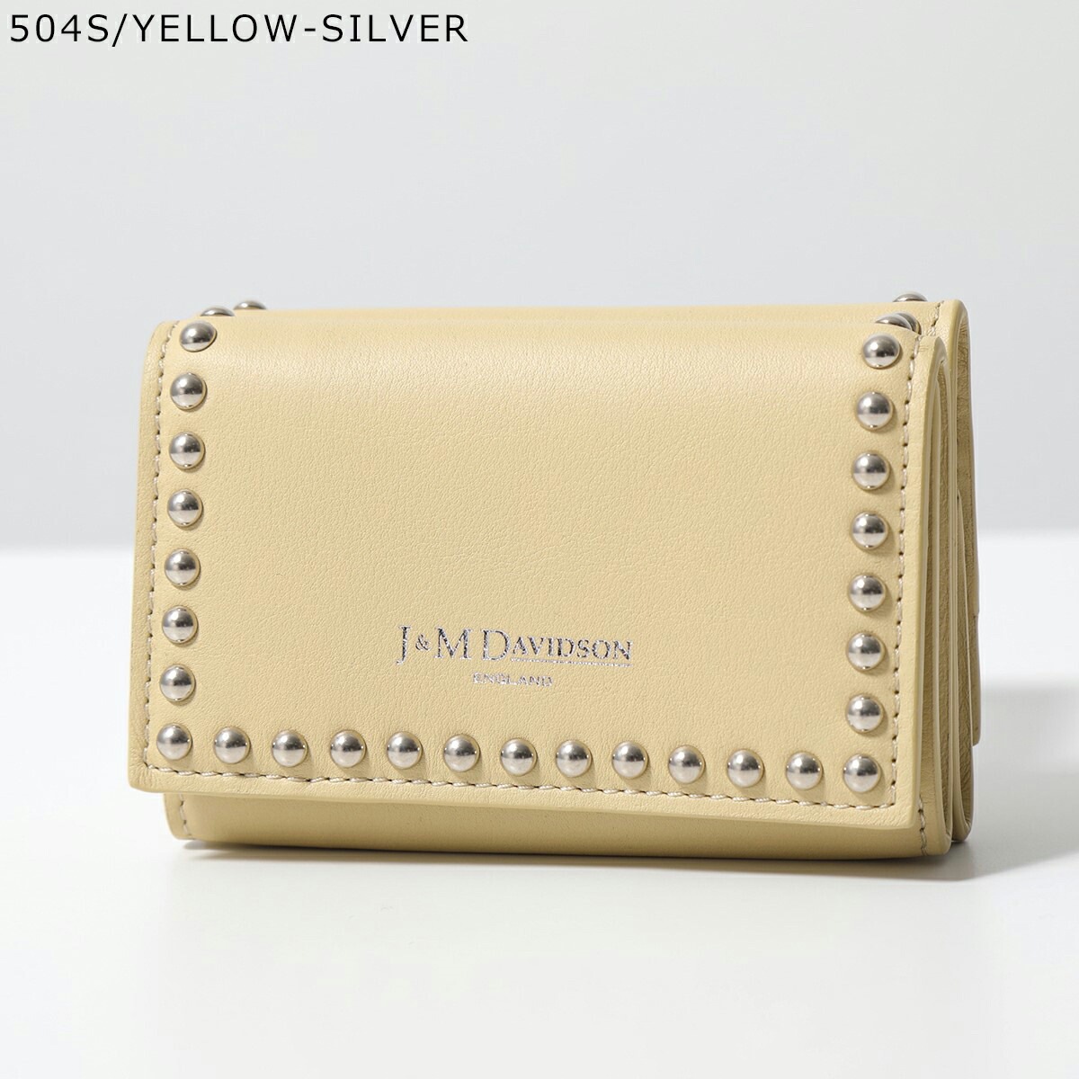 J&M DAVIDSON 三つ折り財布 FOLD WALLET WITH STUDS SFLW-1XX SFLW-1BC SCXX MCXX レディース レザー スタッズ ミニ財布 豆財布 カラー14 J&M DAVIDSON 三つ折り財布 FOLD WALLET WITH STUDS SFLW-1XX SFLW-1BC SCXX MCXX レディース レザー スタッズ ミニ財布 豆財布 カラー14
