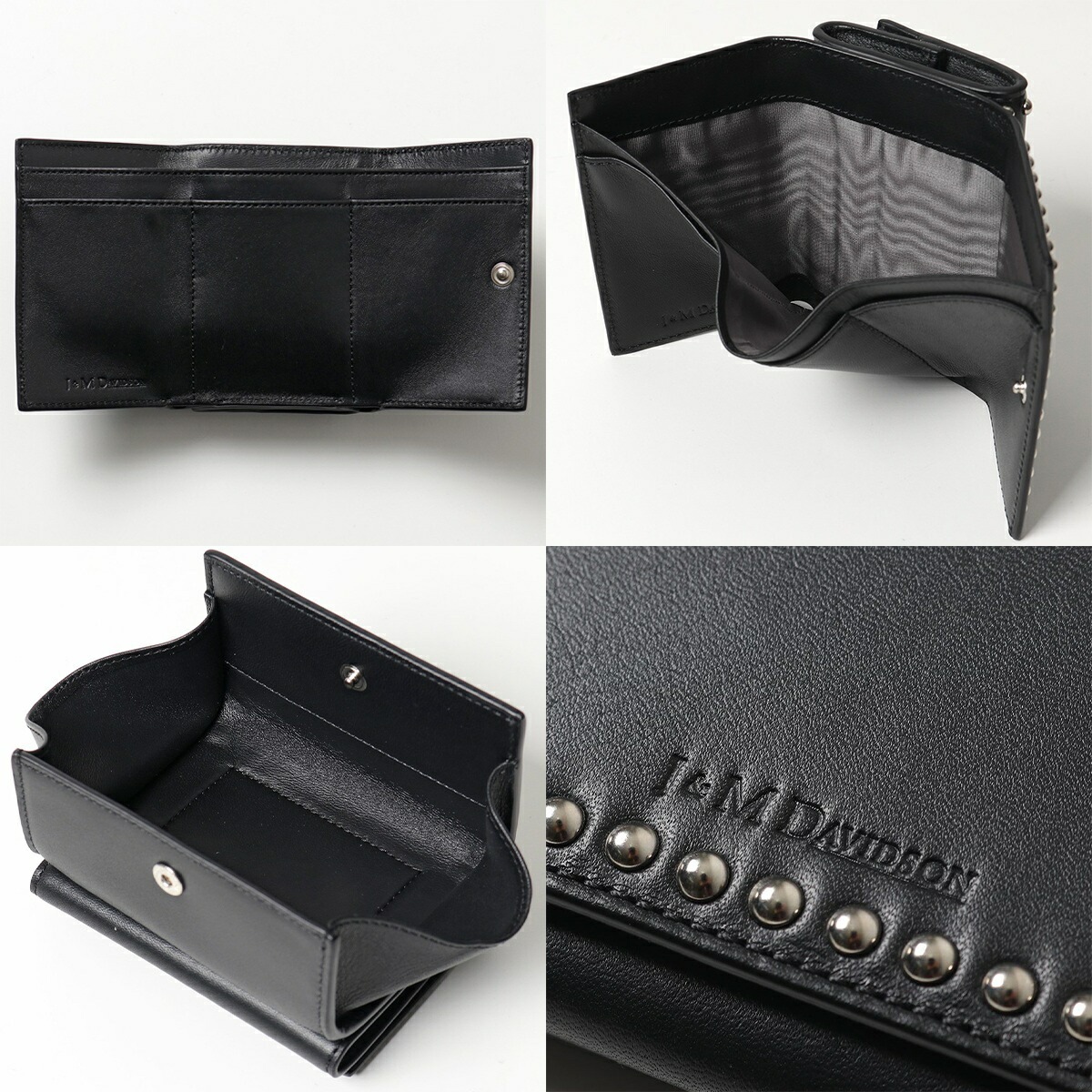 J&M DAVIDSON 三つ折り財布 FOLD WALLET WITH STUDS SFLW-1XX SFLW-1BC SCXX MCXX レディース レザー スタッズ ミニ財布 豆財布 カラー14 J&M DAVIDSON 三つ折り財布 FOLD WALLET WITH STUDS SFLW-1XX SFLW-1BC SCXX MCXX レディース レザー スタッズ ミニ財布 豆財布 カラー14