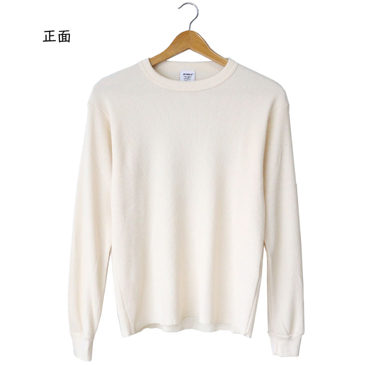 AVIREX アヴィレックス ミニワッフル ロンＴ FLYING TIGERS フライングタイガース プリント リブ 長袖 Tシャツ アビレックス ミリタリー アメカジ 783-4230016