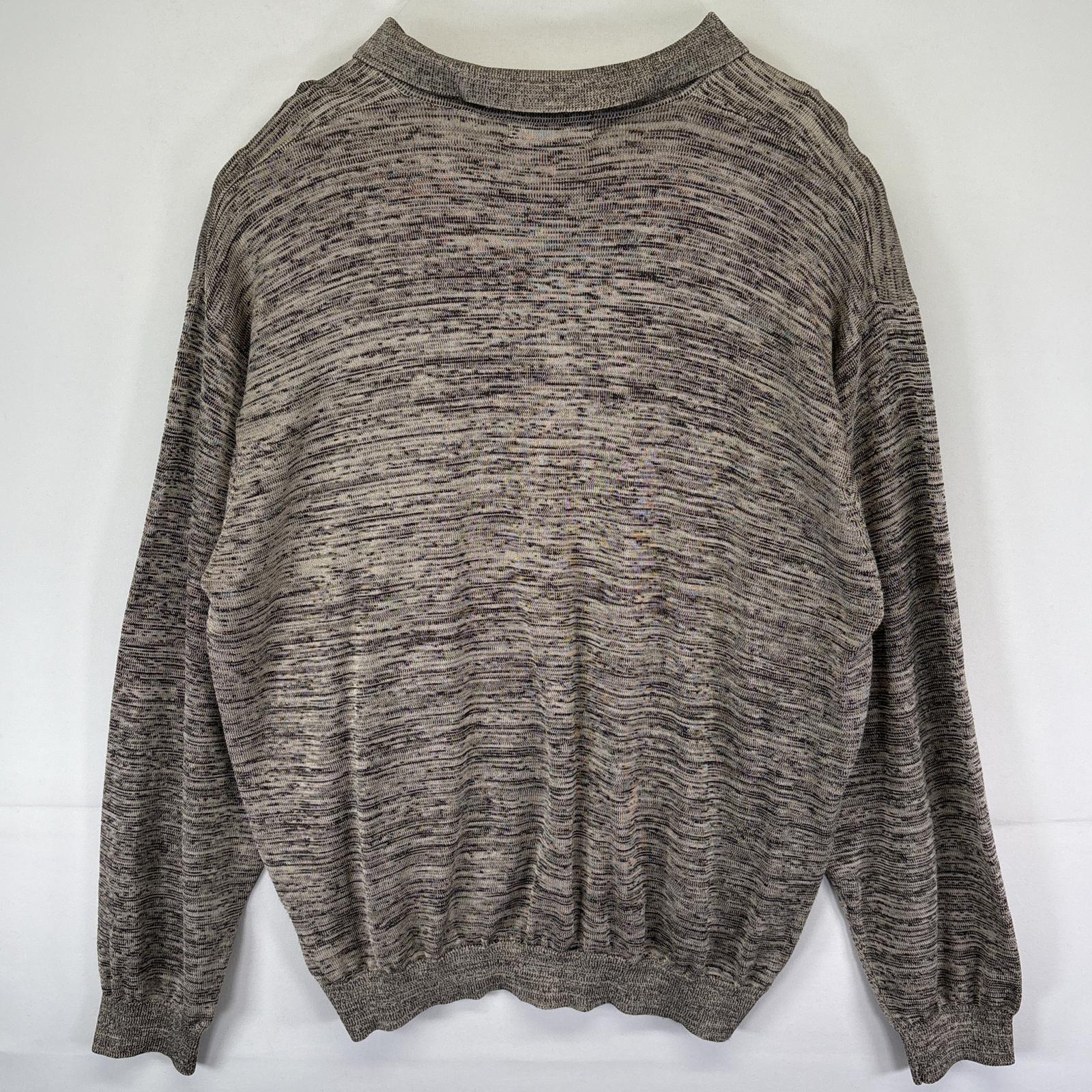 古着 長袖 ポロシャツ ニットポロシャツ 大きいサイズ ボタン グレー系 メンズ 古着 長袖 ポロシャツ ニットポロシャツ 大きいサイズ ボタン グレー系 メンズ