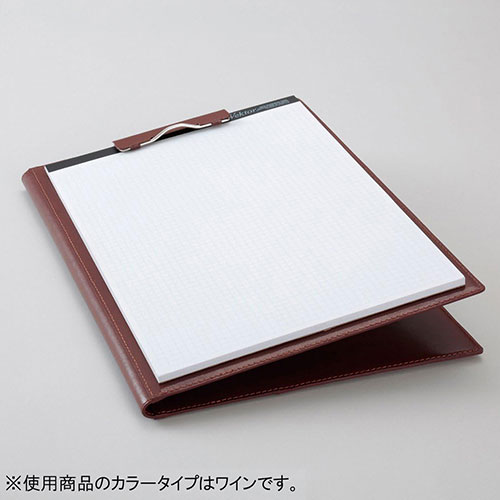 zeitVektor クリップファイル (A4) 再生皮革製 ブラック