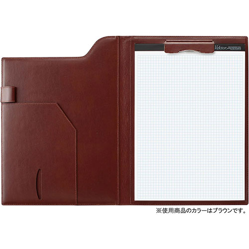 zeitVektor クリップファイル (A4) 再生皮革製 ブラック