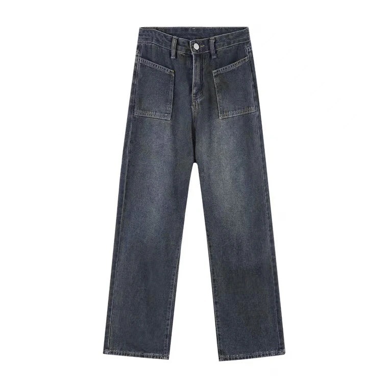 以内脚長効果デニムパンツ レディース ゆったり ストレート ハイウエスト 薄手 小さい ワイドパンツ 韓国ファッション 以内脚長効果デニムパンツ レディース ゆったり ストレート ハイウエスト 薄手 小さい ワイドパンツ 韓国ファッション