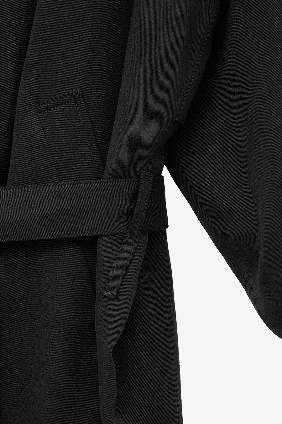 INSILENCE】 RAGLAN TENCEL CASUAL JACKET スリムフィット : BLACK