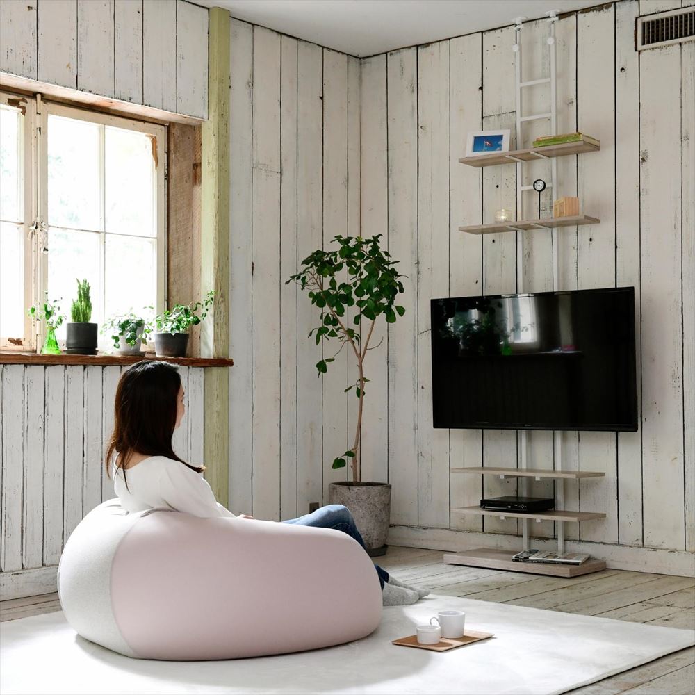 テレビ台 壁掛け風 突っ張り 壁寄せ 32型-55型 対応 幅60 奥行32 高さ230-260cm