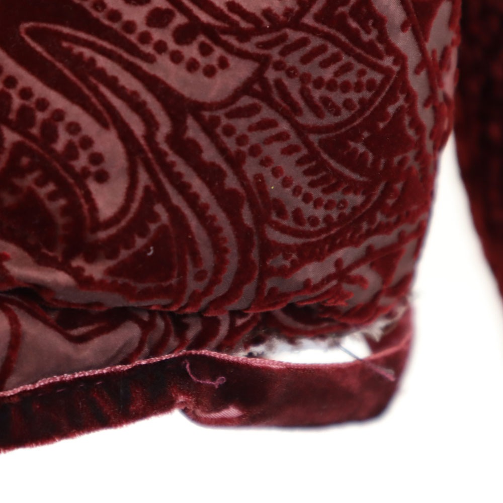 ペイズリー柄 ジャケット 36 ボルドー 2WAY 中綿ベスト レディース ペイズリー柄 ジャケット 36 ボルドー 2WAY 中綿ベスト レディース