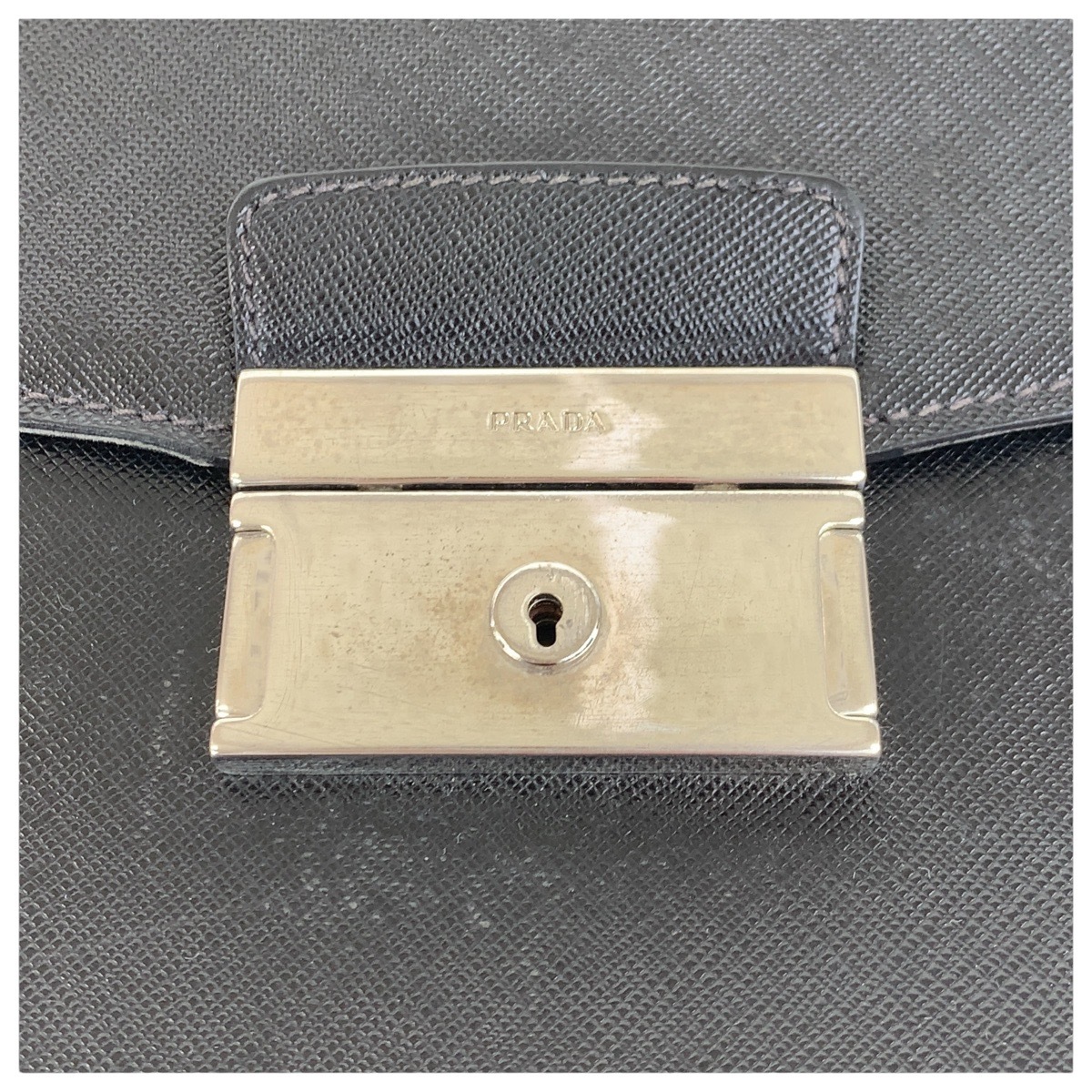 サフィアーノ ブラック 黒 シルバー金具 レザー ビジネスバッグ ブリーフケース メンズ 503918 サフィアーノ ブラック 黒 シルバー金具 レザー ビジネスバッグ ブリーフケース メンズ 503918