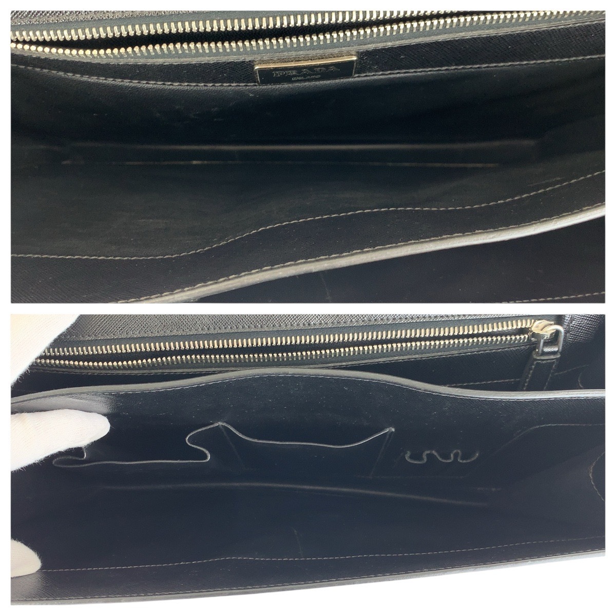 サフィアーノ ブラック 黒 シルバー金具 レザー ビジネスバッグ ブリーフケース メンズ 503918 サフィアーノ ブラック 黒 シルバー金具 レザー ビジネスバッグ ブリーフケース メンズ 503918