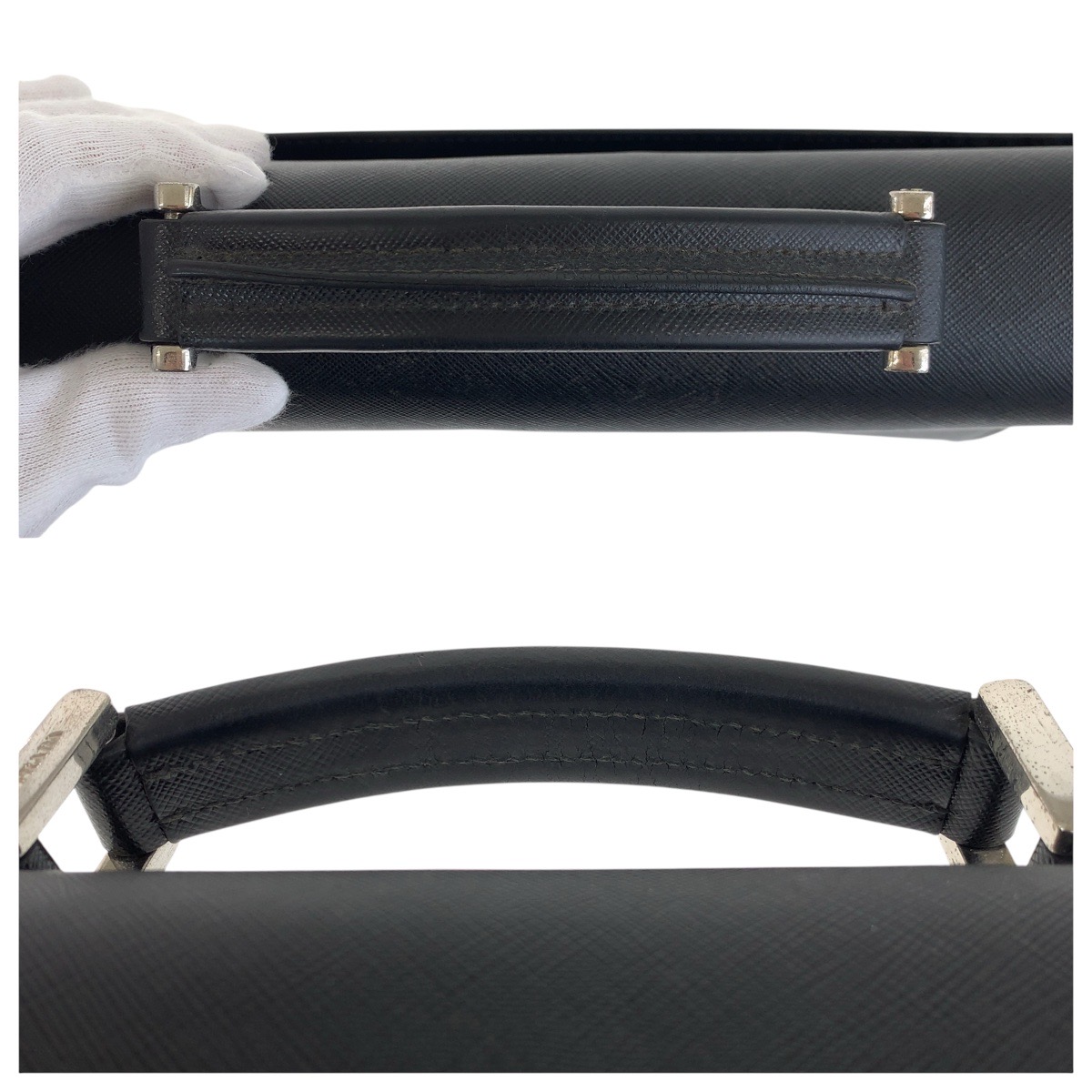 サフィアーノ ブラック 黒 シルバー金具 レザー ビジネスバッグ ブリーフケース メンズ 503918 サフィアーノ ブラック 黒 シルバー金具 レザー ビジネスバッグ ブリーフケース メンズ 503918