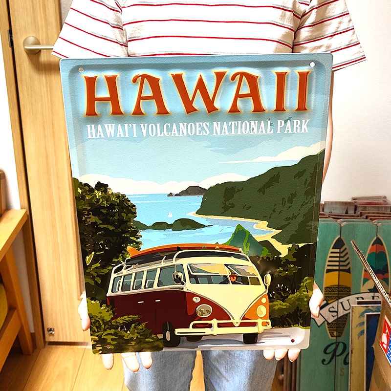 Qoo10] ブリキ看板 ハワイ レトロ HAWAII