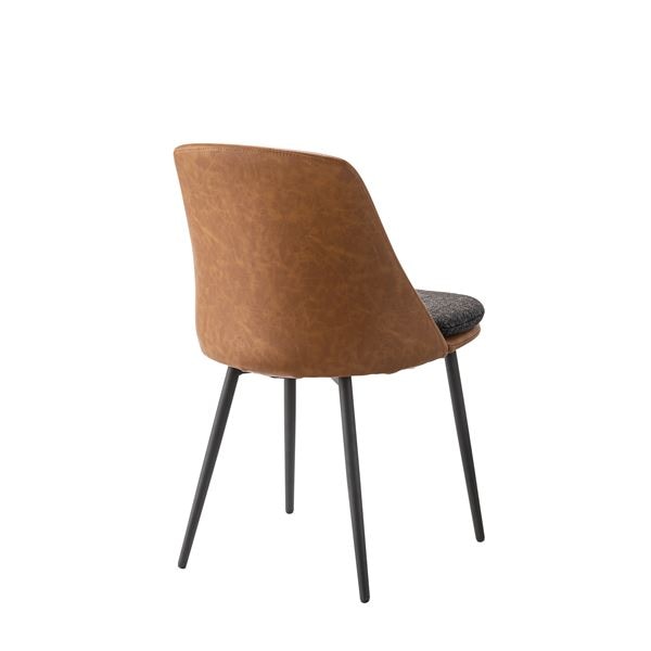 ダイニングチェア/食卓椅子 2脚セット ライトブラウン 幅50cm スチール ソフトレザー 組立品 リビング ダイニングチェア/食卓椅子 2脚セット ライトブラウン 幅50cm スチール ソフトレザー 組立品 リビング