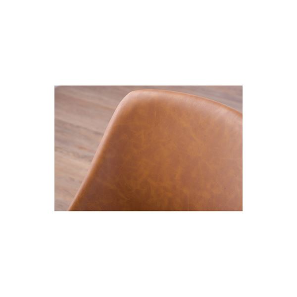 ダイニングチェア/食卓椅子 2脚セット ライトブラウン 幅50cm スチール ソフトレザー 組立品 リビング ダイニングチェア/食卓椅子 2脚セット ライトブラウン 幅50cm スチール ソフトレザー 組立品 リビング