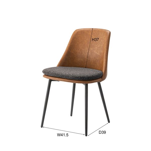 ダイニングチェア/食卓椅子 2脚セット ライトブラウン 幅50cm スチール ソフトレザー 組立品 リビング ダイニングチェア/食卓椅子 2脚セット ライトブラウン 幅50cm スチール ソフトレザー 組立品 リビング